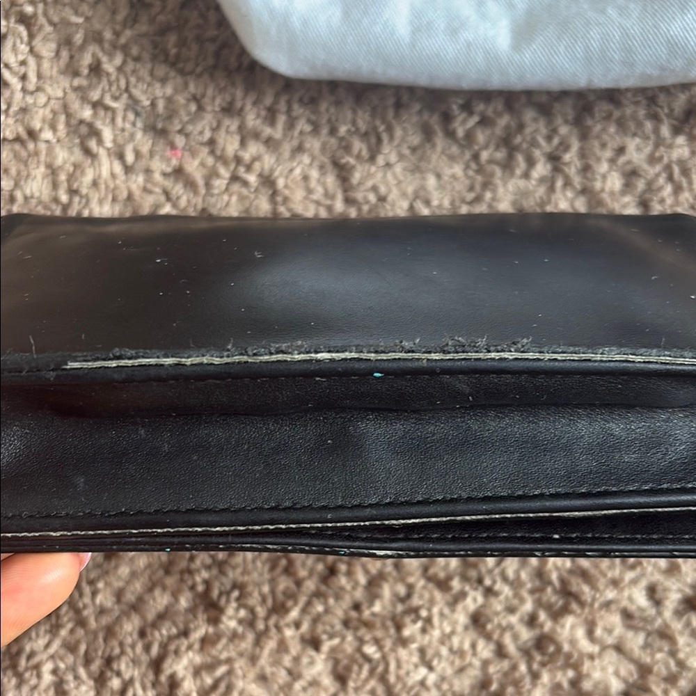 Dior Black Leather Clutch with Gold Bee Accent - Picture 9 of 16